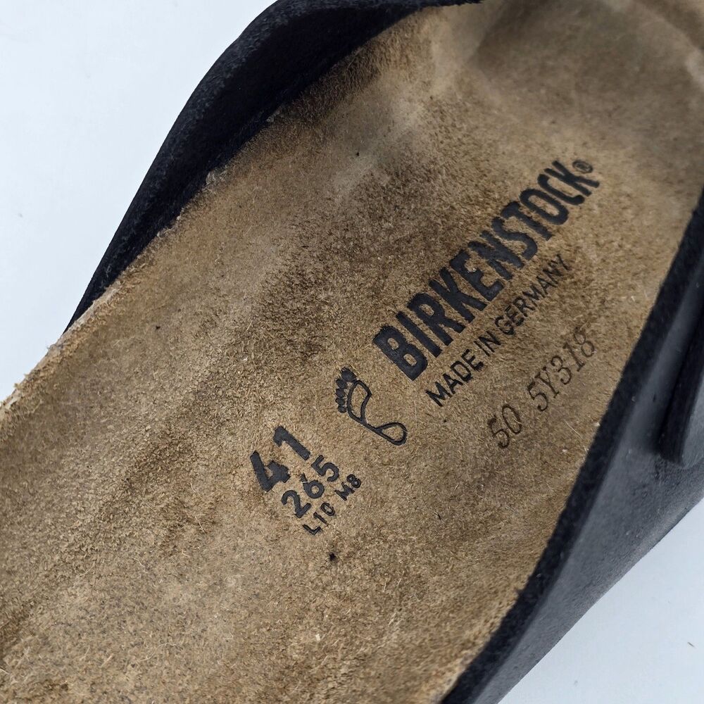 Birkenstock Arizona Sandals Unisex Black Birko-Flor Regular Fit Size 41 L10 M8 - Picture 6 of 6